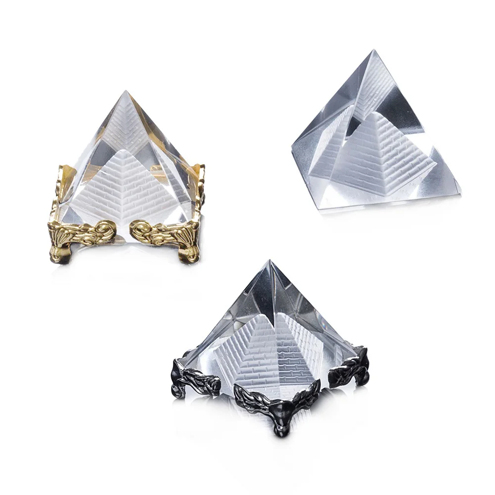 K9 Pyramid AAA Quartz Crystal Glass Pyramid Carved Pyramid Egypt Egyptian Crystal Pyramid Crystal Wipes Home Decoration Crafts