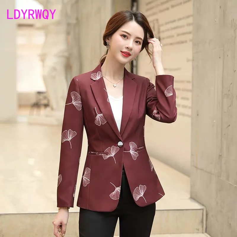 2021 autumn new Korean version of the Slim fashion small man retro British style suit suit single piece jacket female