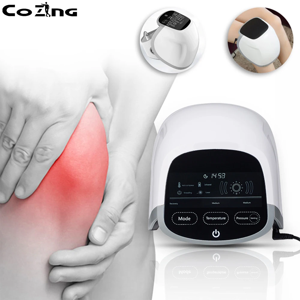 

4 in 1 Smart Knee Massager with Hot Compress & Laser Therapy, Relieve Knee Joint Pain, for Elbow Shoulder Muscle Relaxation