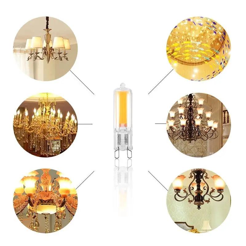 Super Bright G9 LED Light Bulb 6W 9W 12W15W 220V Glass Lamp  Constant Power Light LED Lighting G9 COB Bulbs