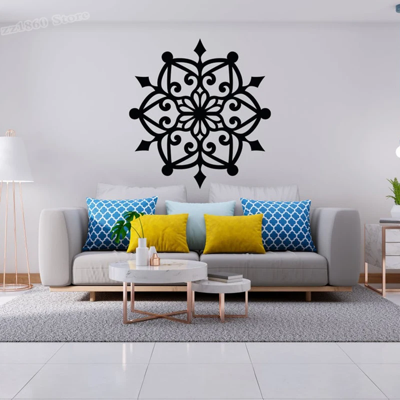 Mandala Wall Decal Mandala Wall Art Room Decor Mandala Window Sticker Mandala Wall Sticker Vinyl Letter Meditation Decal B802