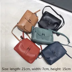 MESOUL Real Leather Shoulder Bags For Women 2020 New Fashion Solid Flap Handbags Portable Multi-color Crossbody Bags For Ladies