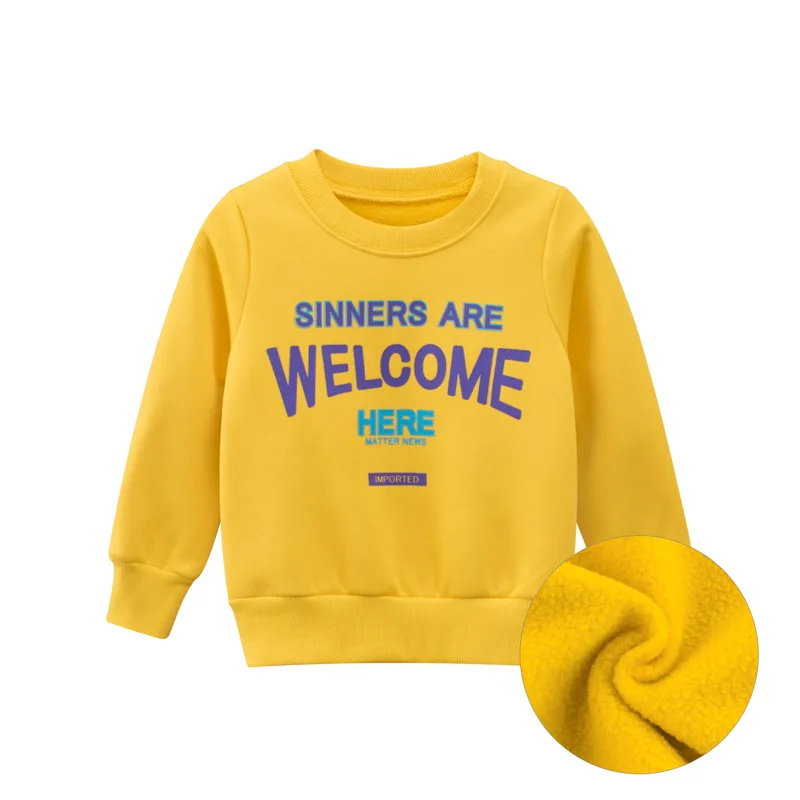 2024 New Arrival Autumn Winter Kids Sweatshirts Coat for Boys Girls Letter Print Sweater Clothes Children Sport Casual Outwears