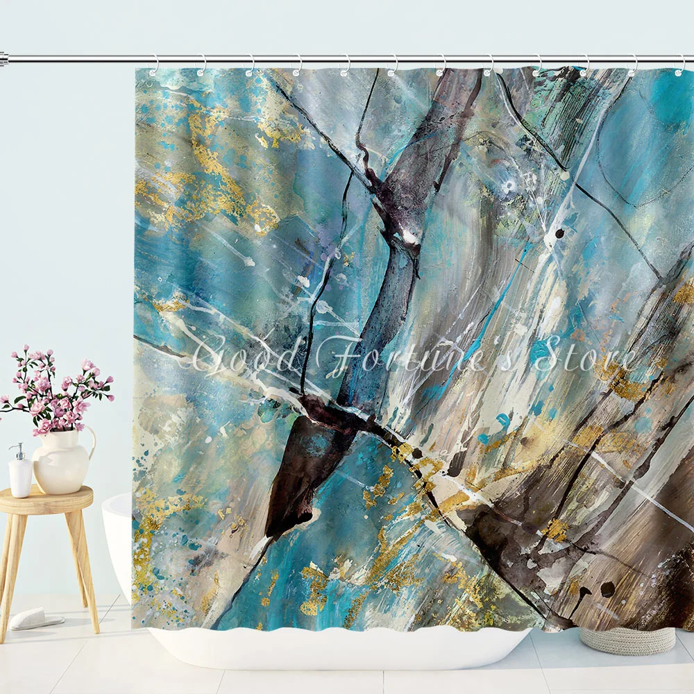 

Abstract Mixed Trippy Shower Curtain