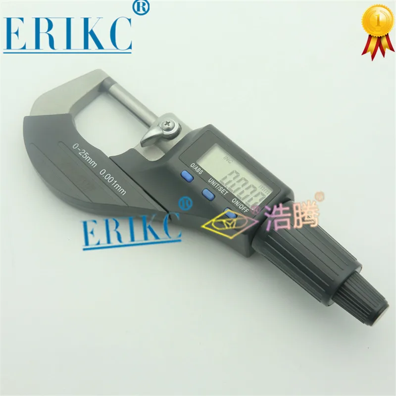 

ERIKC High Pricise Common Rail Injector Manual Micrometer for Testing Armature Lift Adjusting Shim Kit