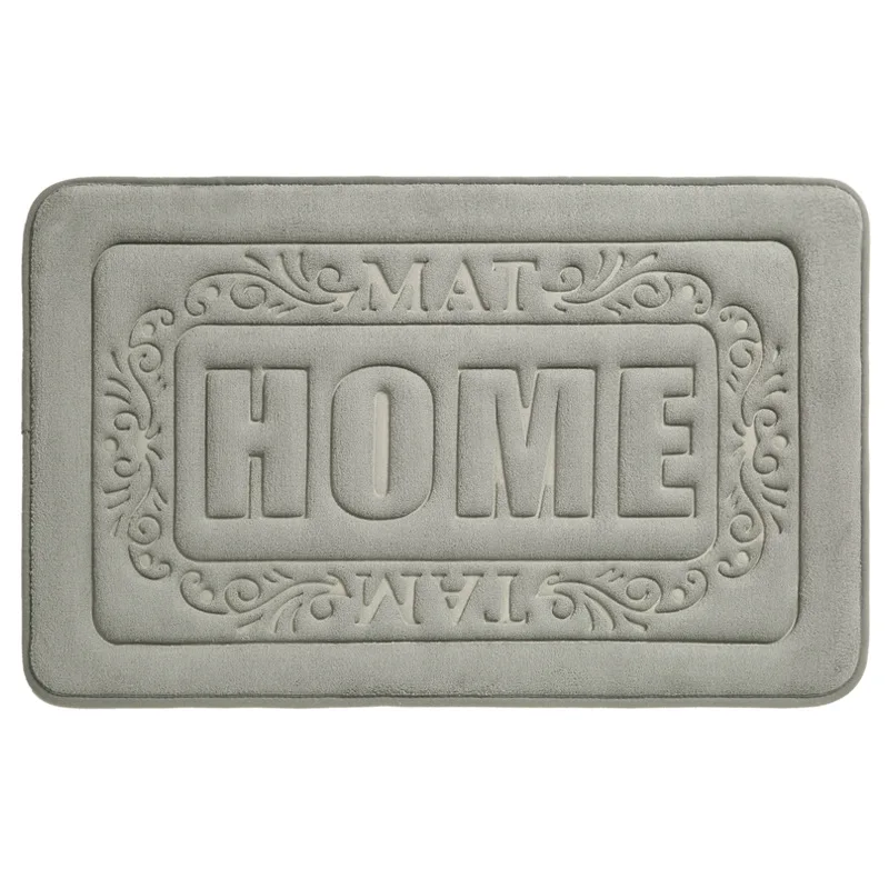 Embossed Home Bathroom Carpets, Bath Mat,Soft Rebound,Shower Room,Toilet Rugs, Anti-skid Memory Foam, Kitchen, Bedroom Floor Pad