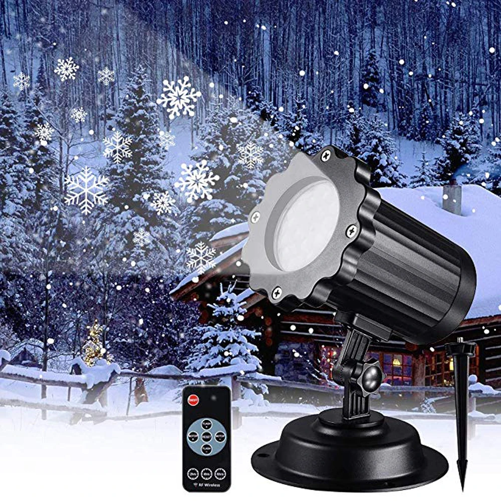 ตกแต่งคริสต์มาสเลเซอร์ปาร์ตี้ไฟโคมไฟสําหรับ Home Blizzard PROJECTION MINI Snow White Blizzard Highlight เลเซอร์โปรเจคเตอร์