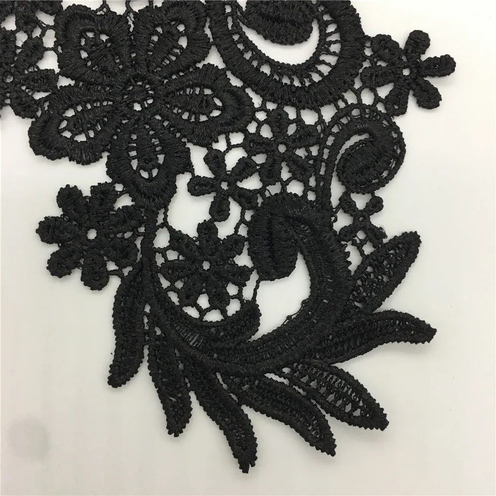 high quality brand new embroidery applique lace neckline Sewing accessories DIY decoration applique YL259 a pair for sale