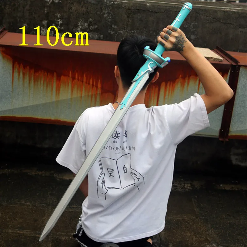 Sword Art Online Asuna Cosplay Arma, SÃO Azul Lambent Light, Anime Ninja Knife, PU Prop, 110cm, 1:1