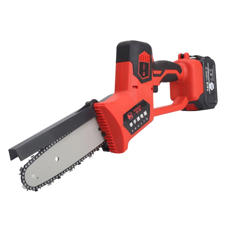 

13800mAh Lithium Battery Handheld Electric Chain Saw Pruning Shear Chain Saw Outdoor Mini Logging Saw Brushless Chain Saw