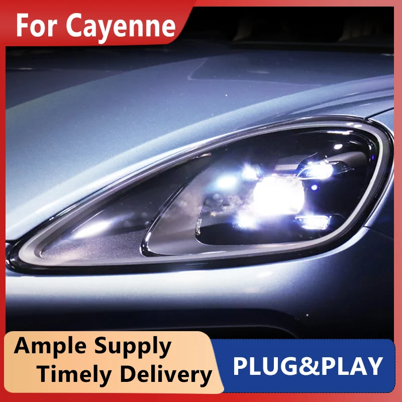 Car Styling Head Lamp for Cayenne Headlights 2011-2018 Cayenne LED Headlight DRL High Low Beam Upgrade Head Lamp Accessories