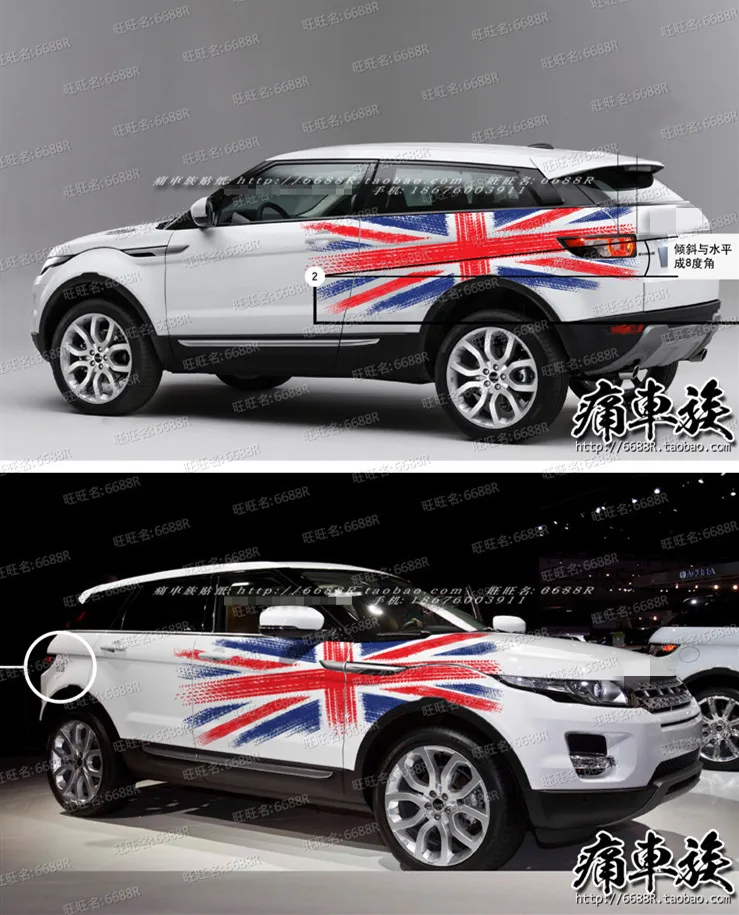 

Car Sticker For Land Rover Range Rover Aurora Discoverer Four Freelander 2 Body Exterior Decoration Sticker Flag Decoration