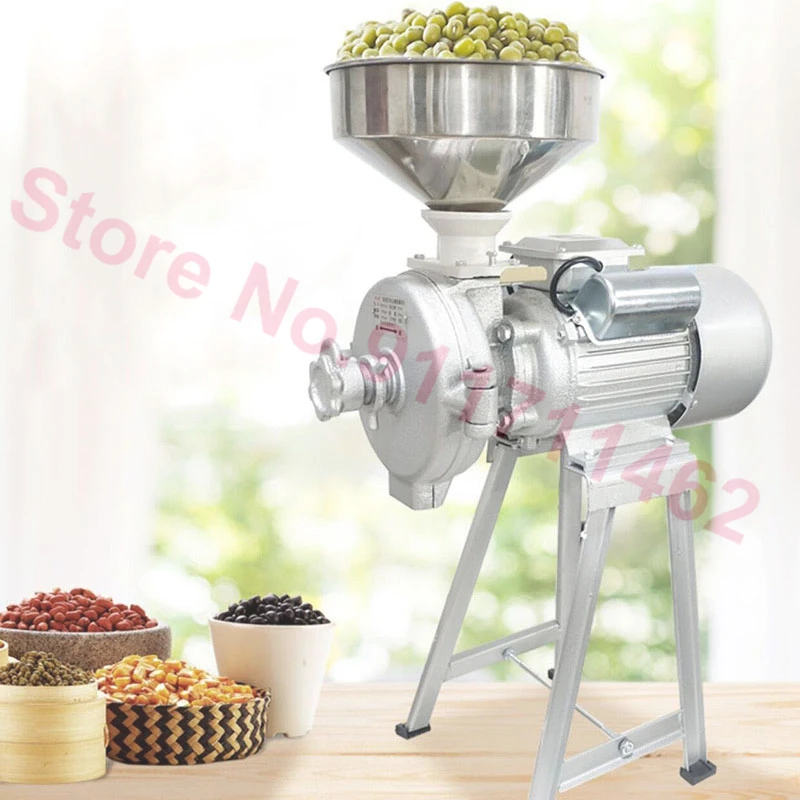 High Efficiency Wet And Dry Grain Grinder Electric Feed Mill Corn Cereals Rice Coffee Wheat Flour Mill Grinding Machine