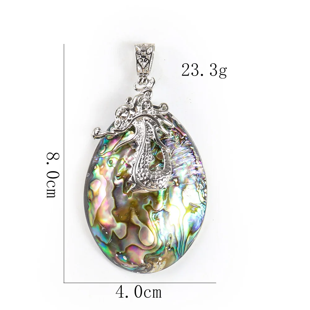 Natural Double Sided Abalone Shell Pendants Necklace Earring Colorful Mother of Pearl Shell DIY Shells for Jewelry Making