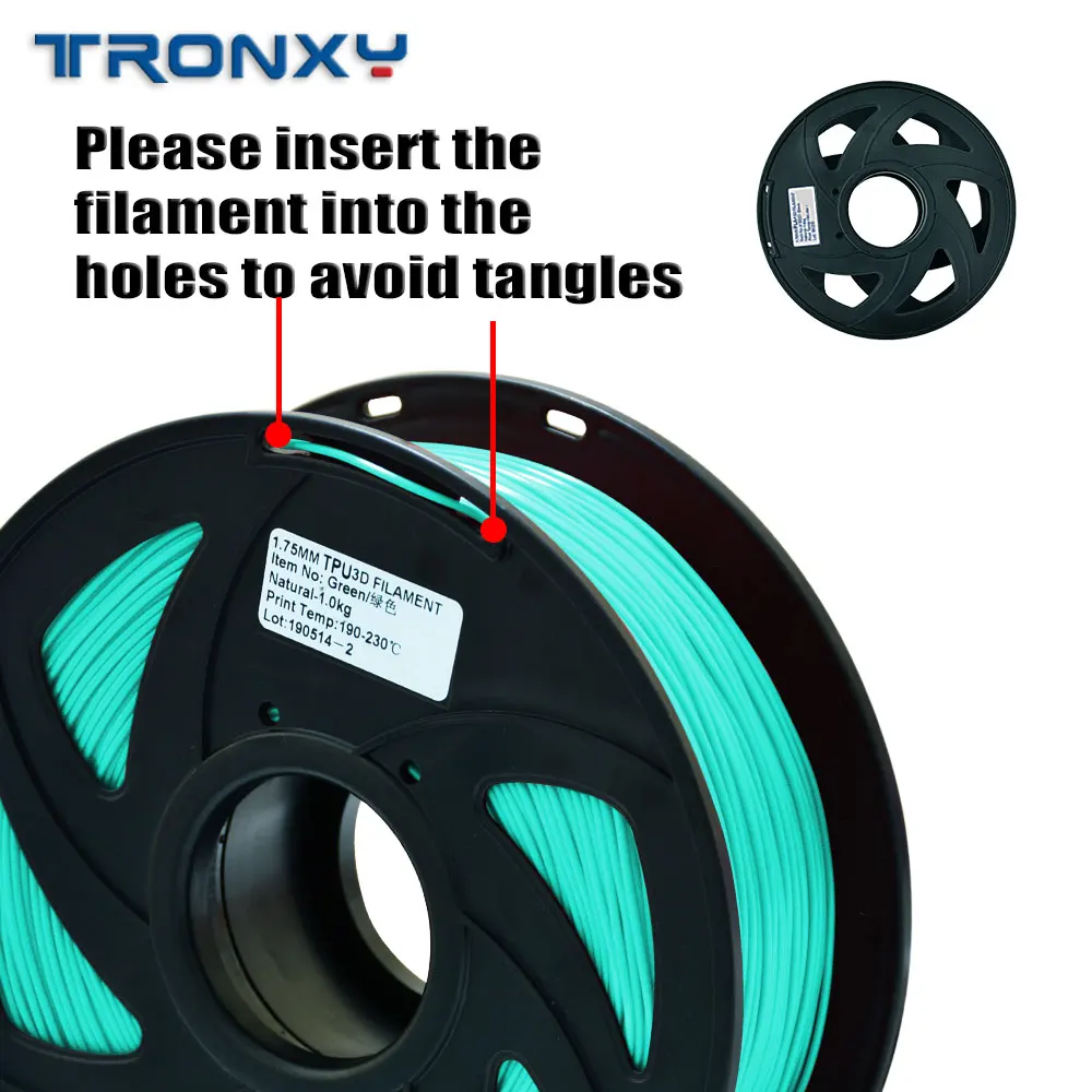 Big sale Tronxy 3d printer Filament TPU 3D Flexible TPU Filament 1.75mm Material TPU