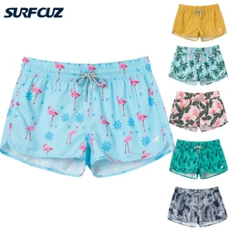 SurfCUZ-Quick Dry Swim Beach Board Shorts para Mulheres, Surf Swimwear, Esportes Aquáticos Maiôs, Moda Feminina