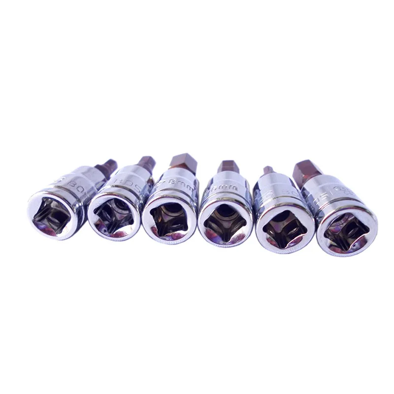 BOSI 1/4-Inch Drive Hex Bit Socket Set Metric 3-8mm 6-Piece