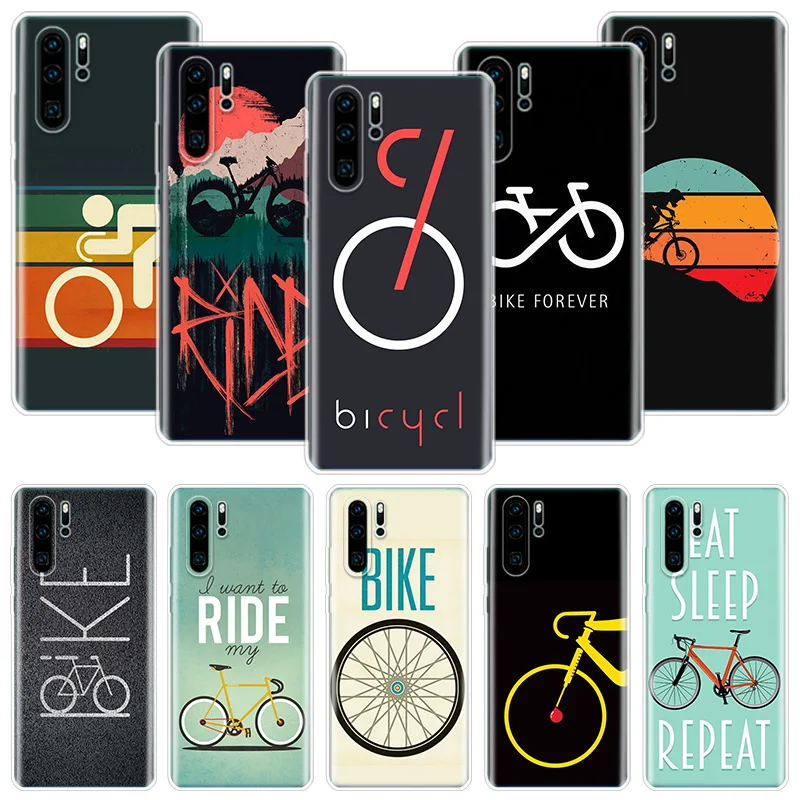 Bicycle Bike Sport Phone Case For Huawei Honor 10 9 20 9X 8A 8X 8S Lite Pro Y5 Y6 Y7 Y9S P Smart Z 2019 2021 10i 20i Cover Coque