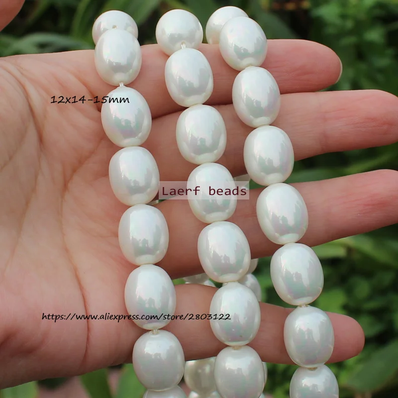 White Shell Pearl Water-Drop Oval Many shapes ,For DIY Jewelry Making ! Necklace ,Bracel