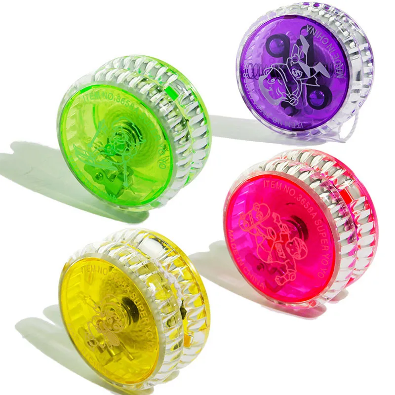 3Pcs Classic Mini LED Flashing Clutch Mechanism Yoyo Ball Toys Creative Fashion Children Entertainment Brain Game Sports Toy