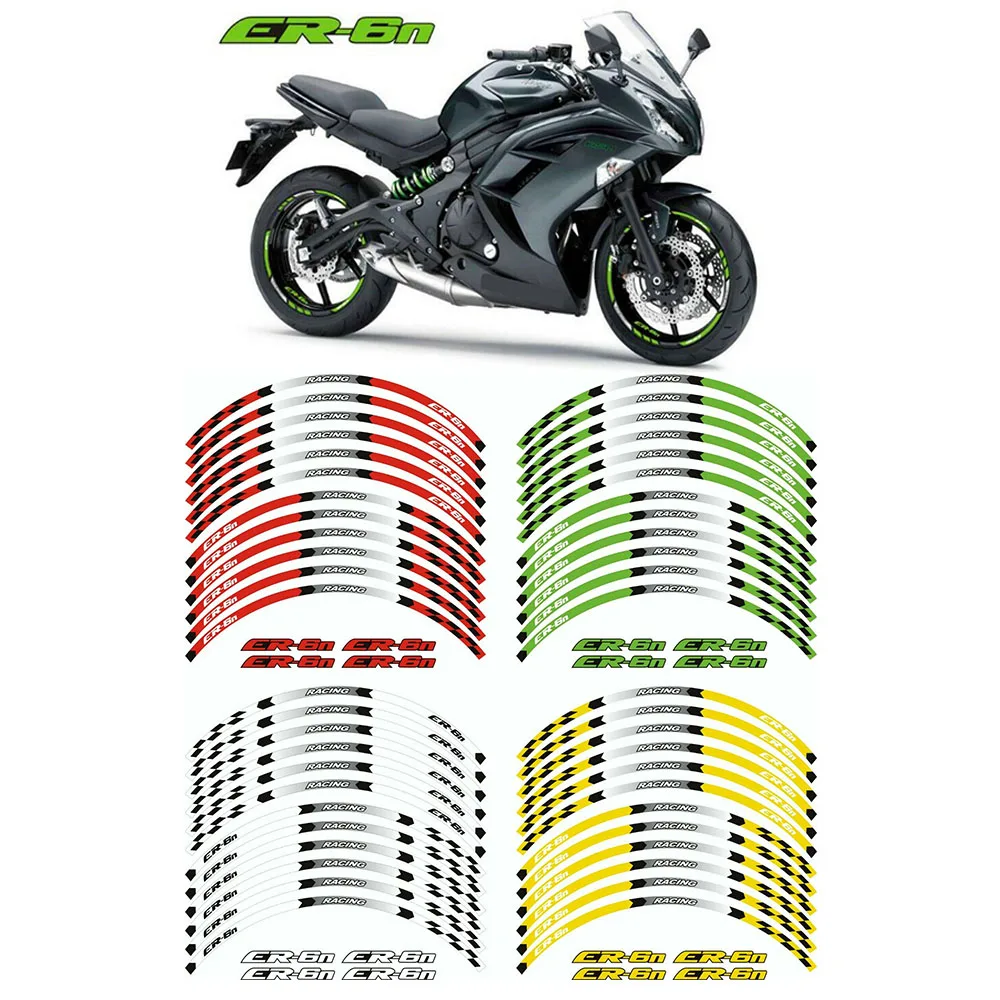 

17" Rim Stripes Wheel Tape Sticker Decals For KAWASAKI ER-6N ER650 2005-2017