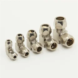 Quick twistPneumatic oil Pipe Fitting4 6 8 10 12 14 16mm Pipe OD Elbow 90 Degrees Brass Compression Tube Pipe Fittings Connector