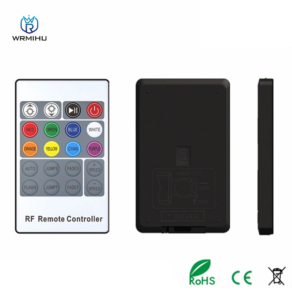DC12-24V RF Remote Control Ganda Nirkabel 20-Key RGB Controller LED Modul Lampu Strip Dimmer