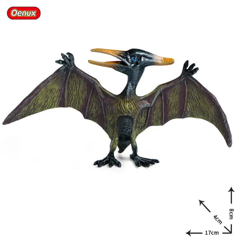 Oenux Small Jurassic Dinosaur Action Figure T-Rex Pterodactyl Stegosaurus Spinosaurus Dinossauro Collection Model Kids Toy Gift