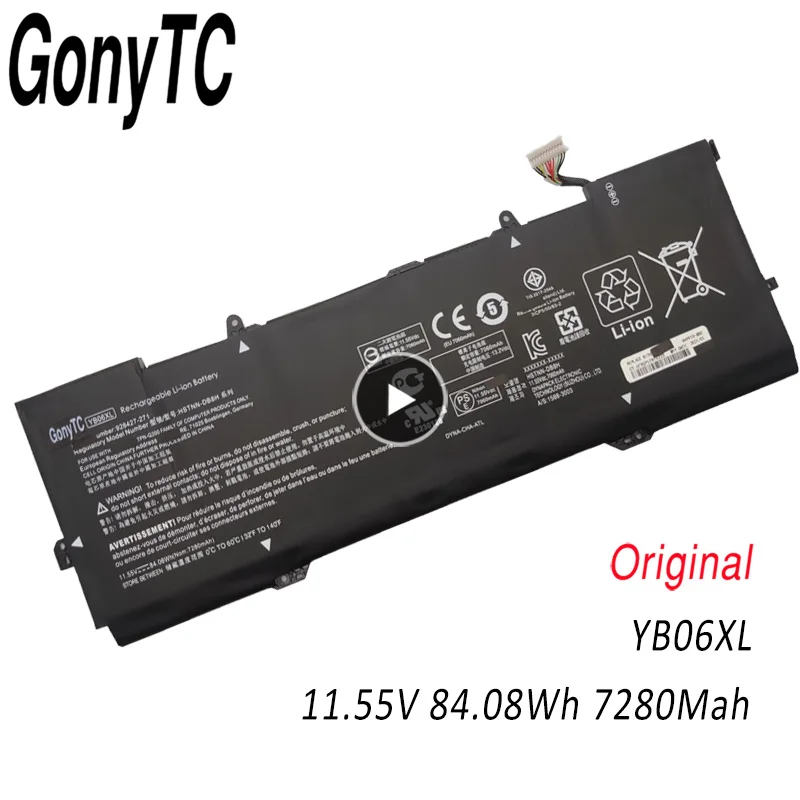 Genuine YB06XL Battery For Hp Spectre x360 15-ch000 15-ch004na 15-CH011DX 15-CH005NG HSTNN-DB8V Batteria Original Quality