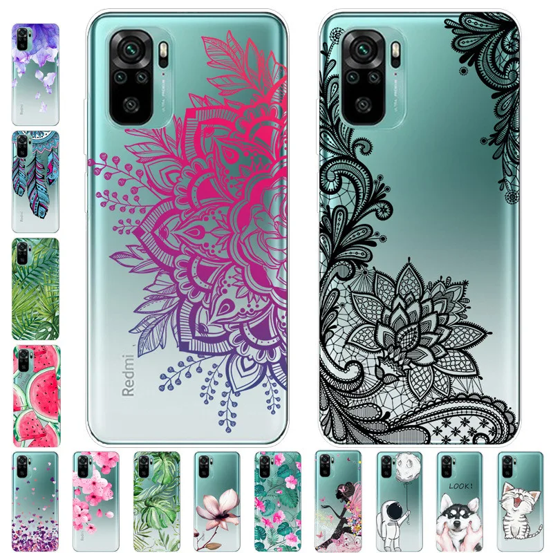 For Xiaomi Redmi Note 10 Case TPU Silicone Soft Cartoon Clear Case for Redmi Note 10 Pro Global Cover Note 10S Transparent Coque