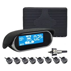 Car Parking Sensors 8 Weatherproof Rear Front View Reverse Backup Radar Kit System LCD Display Monitor for skoda for BMW