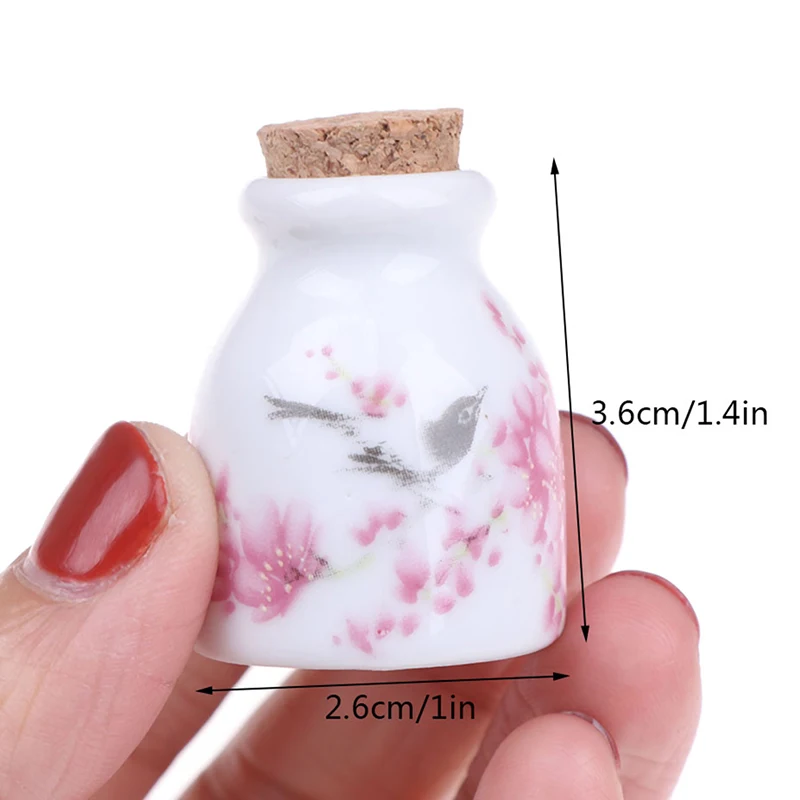 DIY narzędzia do paznokci piwonia Mini ceramiczne szkło Dappen miska kubek z drewniana pokrywa płyn do akrylu Glitter Powder Bottle