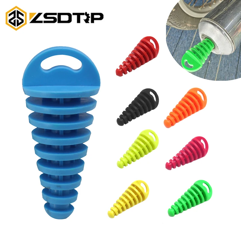 ZSDTRP Motorcycle Exhaust Pipe Motocross Tailpipe PVC Air-bleeder Plug Exhaust Silencer Muffler Pipe Plug Protector