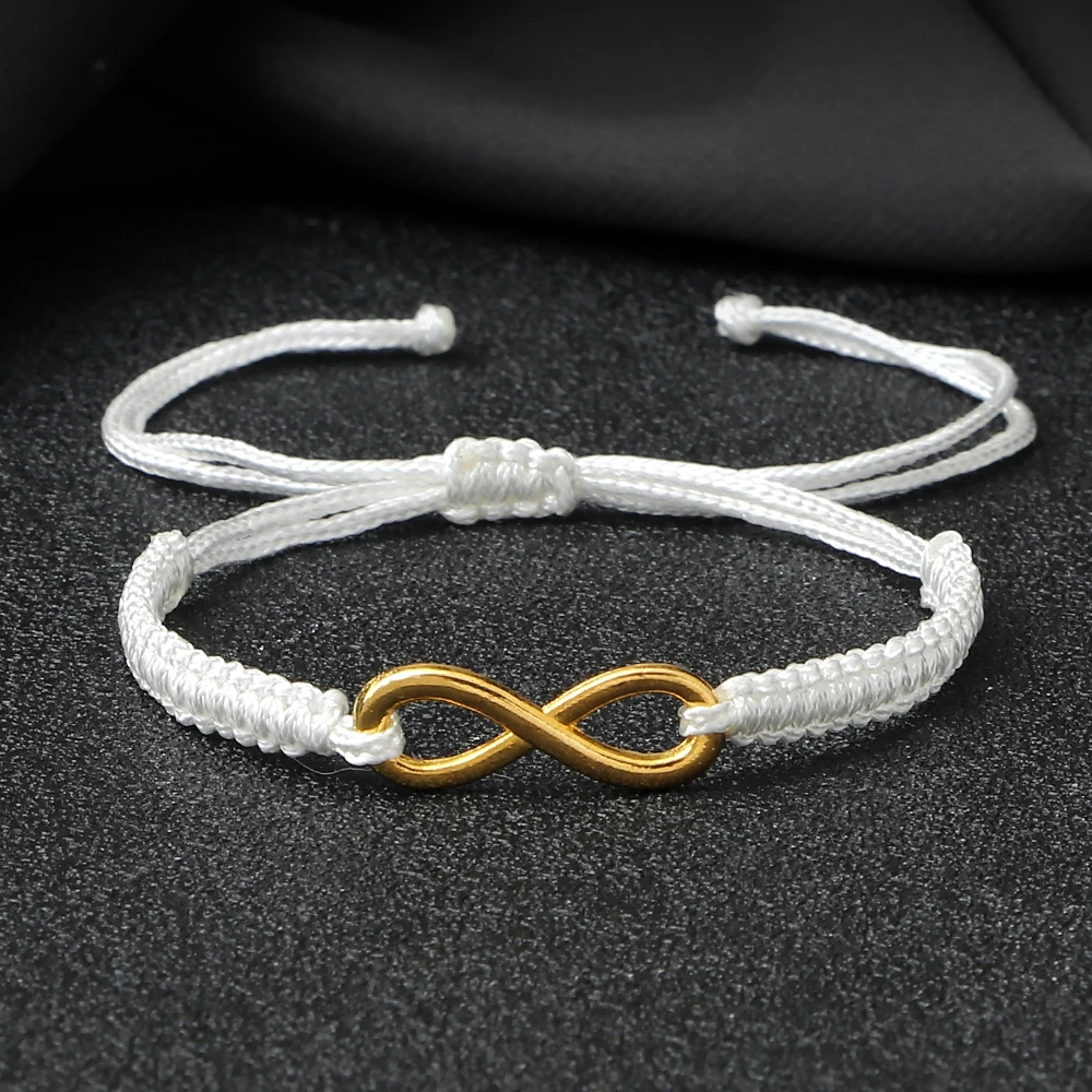 Charm Couple Infinity Bracelet Handmade Braided Rope Adjustable Bracelets&Bangles Women Men Friendship Fashion Yoga Jewelry Gift