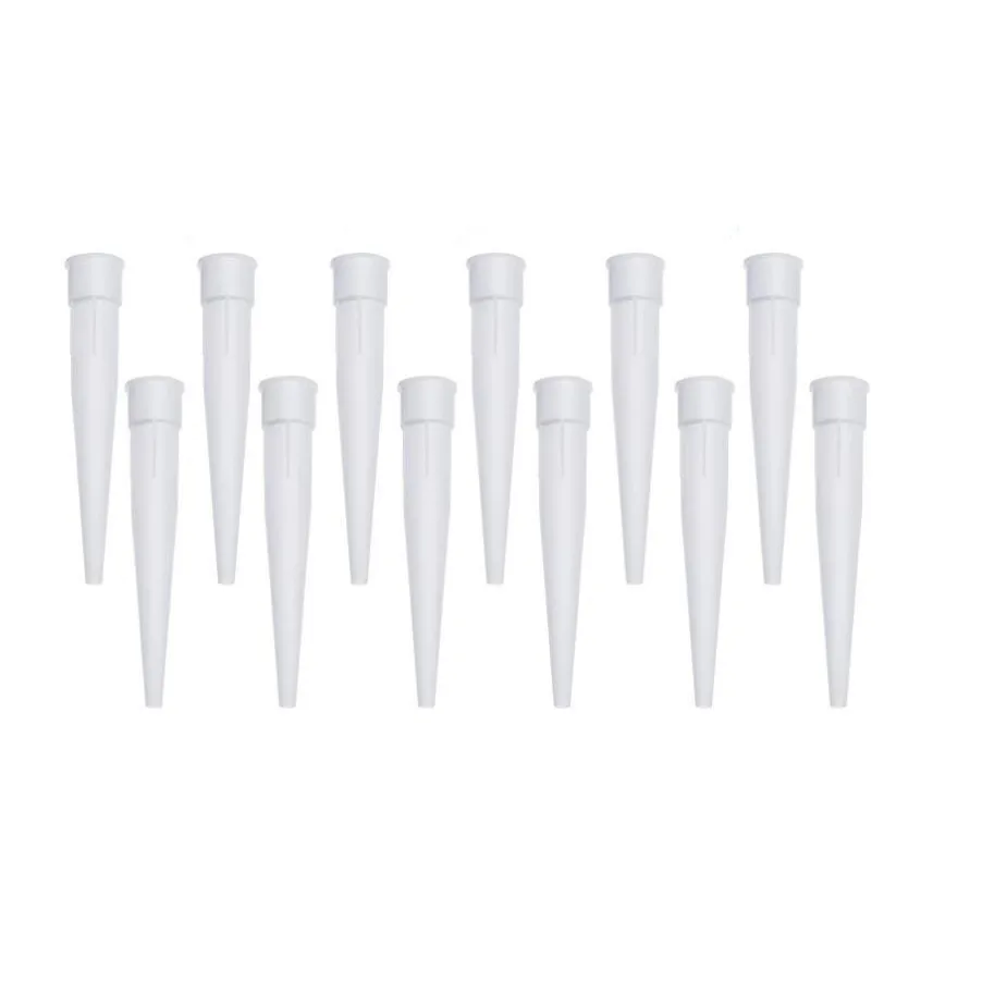 50 pezzi ugelli per pistola per calafataggio ugelli per colla in vetro siliconico sigillante punte per calafataggio diametro interfaccia 1.5cm