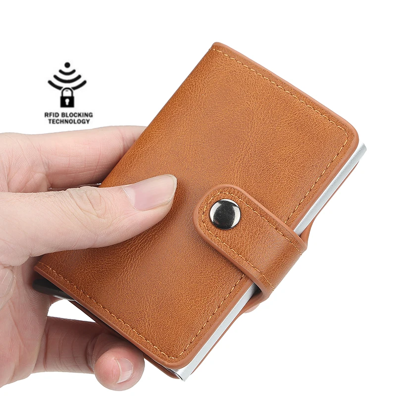 2024 New Card Holder Rfid Automatic Bomb Card Bank Card Holder Metal Aluminum Shell Anti-magnetic Card Holder