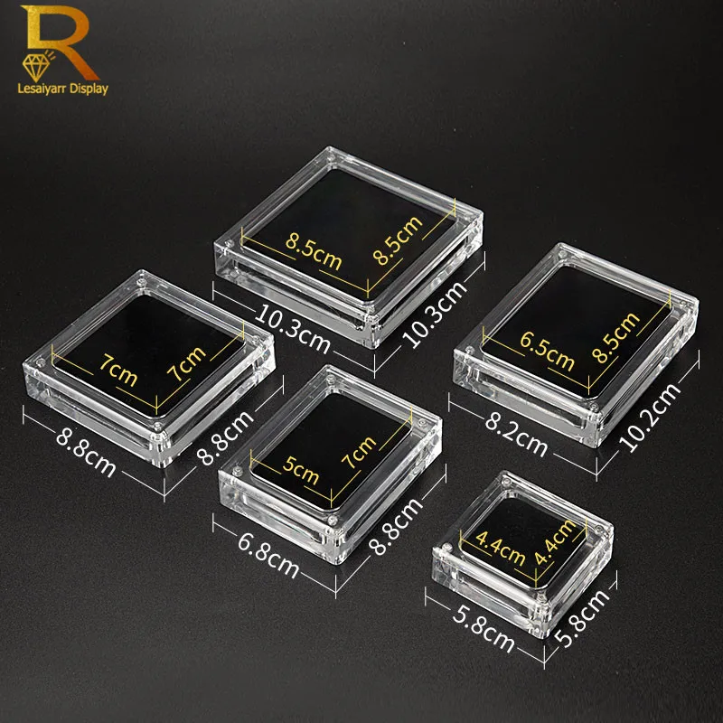 Creative Transparent Jewelry Display Box Necklace Pendant Case Acrylic Showing Case Holder Jewelry Gift Box Trinket Box