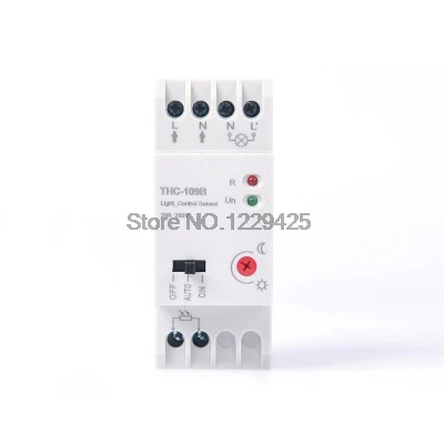 

2PCS Din Rail Light Control Sensor THC109B Modular Optical Sensor Photo Control Switch