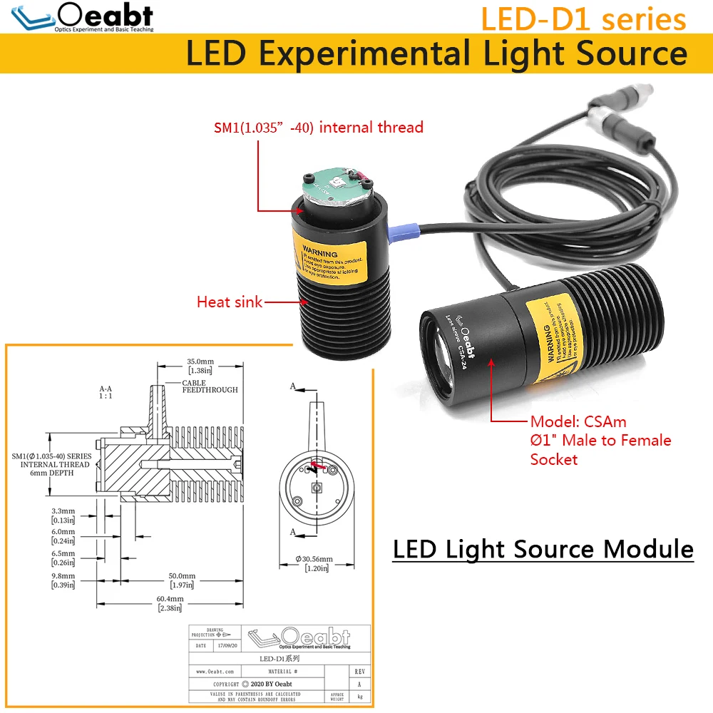 LED Light Source Red Blue Purple Green White Light High Resolution Optical Fluorescence Suitable For Optical Experiments