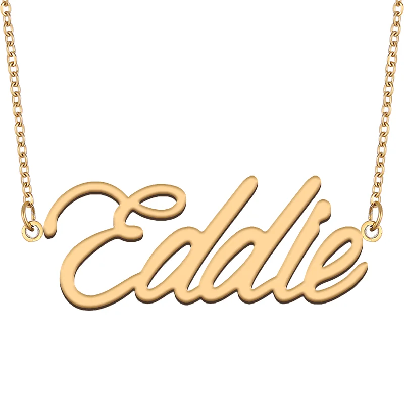 Necklace with Name Eddie for His Her Family Member Best Friend Birthday Gifts on Christmas Mother Day Valentine's Day