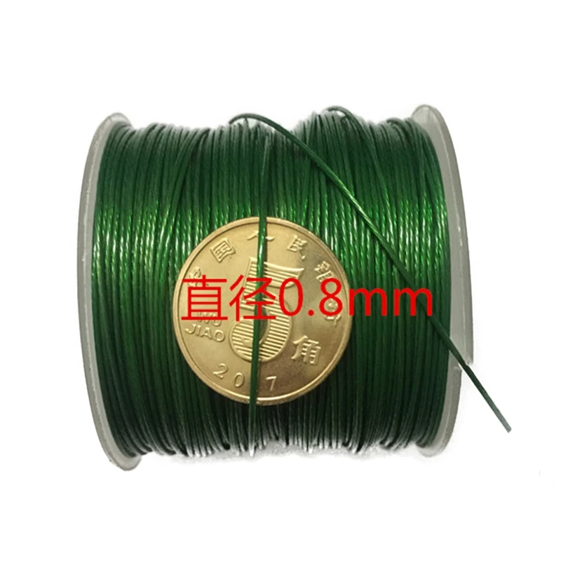 Green 304 stainless steel covered rubber wire rope collar fishing line jewelry line soft plastic coated steel cable 0.38mm-2.0mm