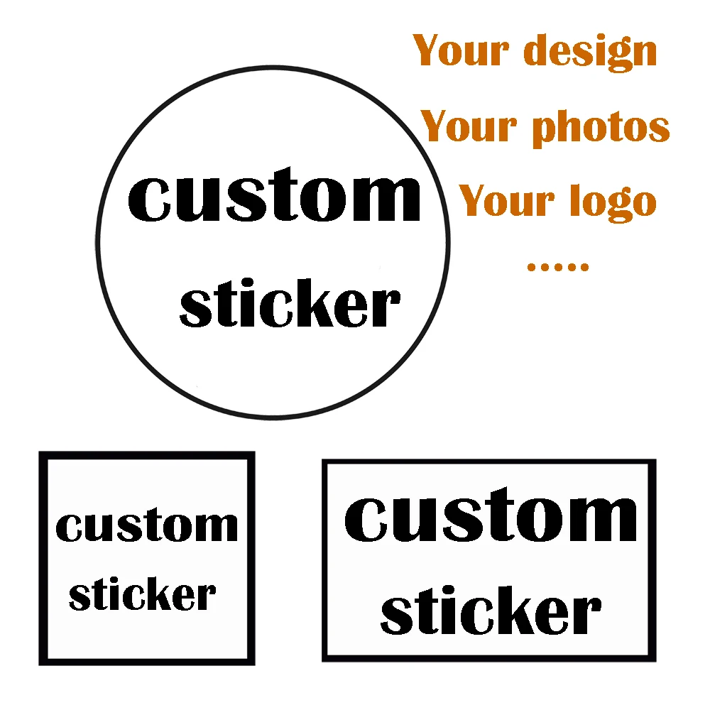 100PCS custom stickers/Wedding Stickers printed LOGO transparent clear adhesive round label Gift Tags Party Decorations paper