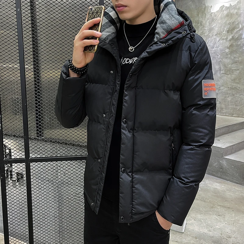 2021 New Winter Men\'s Fashion Parkas Male Overcoat Windbreaker Casual Jacket Thick Classic Windproof Long Sleeve Business Hombre