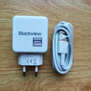 오리지널 뉴 Blackview BV9100 5V 5A 여행용 전원 충전기, EU 플러그 어댑터 + 타입-C USB 케이블 데이터 라인 