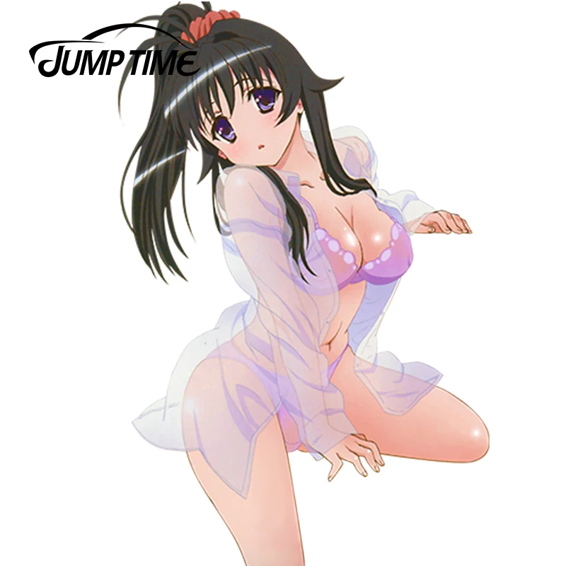 JumpTime 13cm x 8.6cm Cartoon Car Decoration Kanokon Minamoto Chizuru Anime Sticker Refit Accessories Vinyl Styling Car Sticker