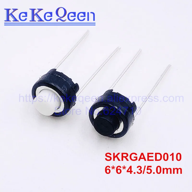 500pcs SKRGAED010 ALPS Tact Switch 6*6*4.3/6*6*5 Micro switch 6*6*4.3mm/6*6*5mm DIP-2 ON-OFF Push Button Switch