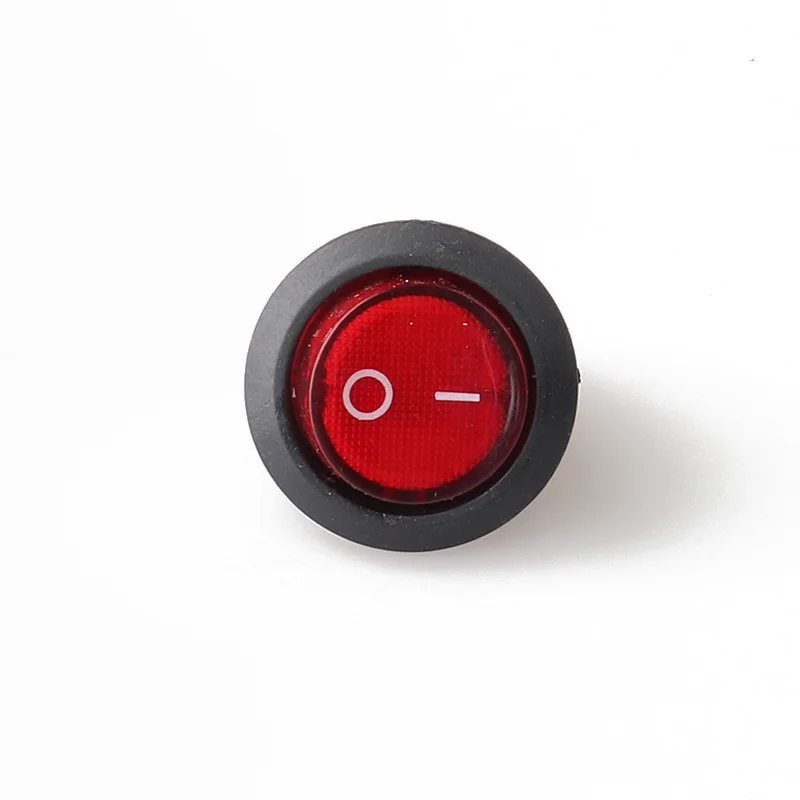 KCD2-101ND 5 Warna LED 3 Pin SPST Perahu Switch I/O Snap-In Rocker Posisi Switch