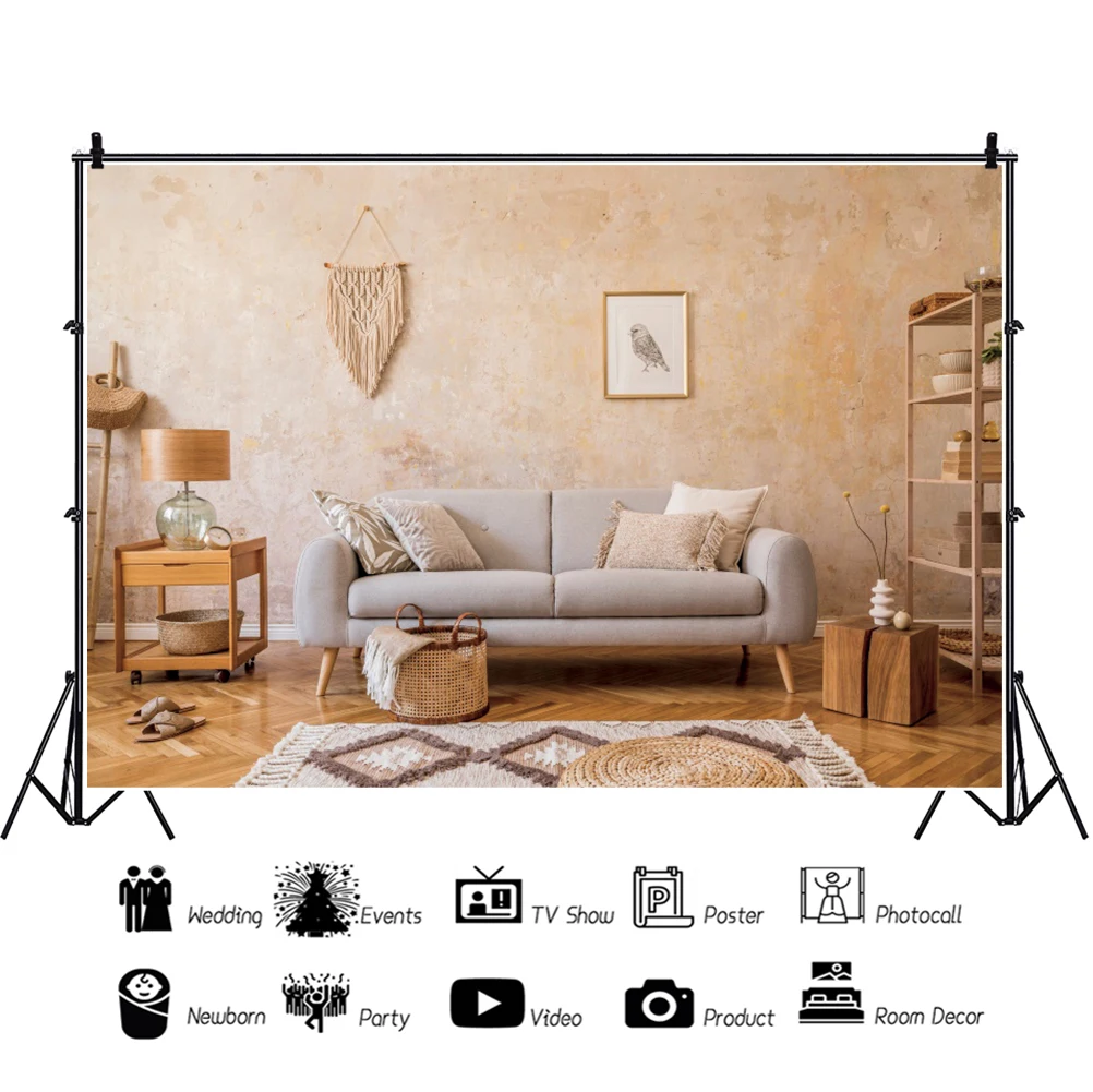 Yeele خمر أريكة غرفة المعيشة الخشب الطابق الطفل صورة خلفيات للتصوير الفوتوغرافي الفينيل التصوير خلفية ل استوديو الصور