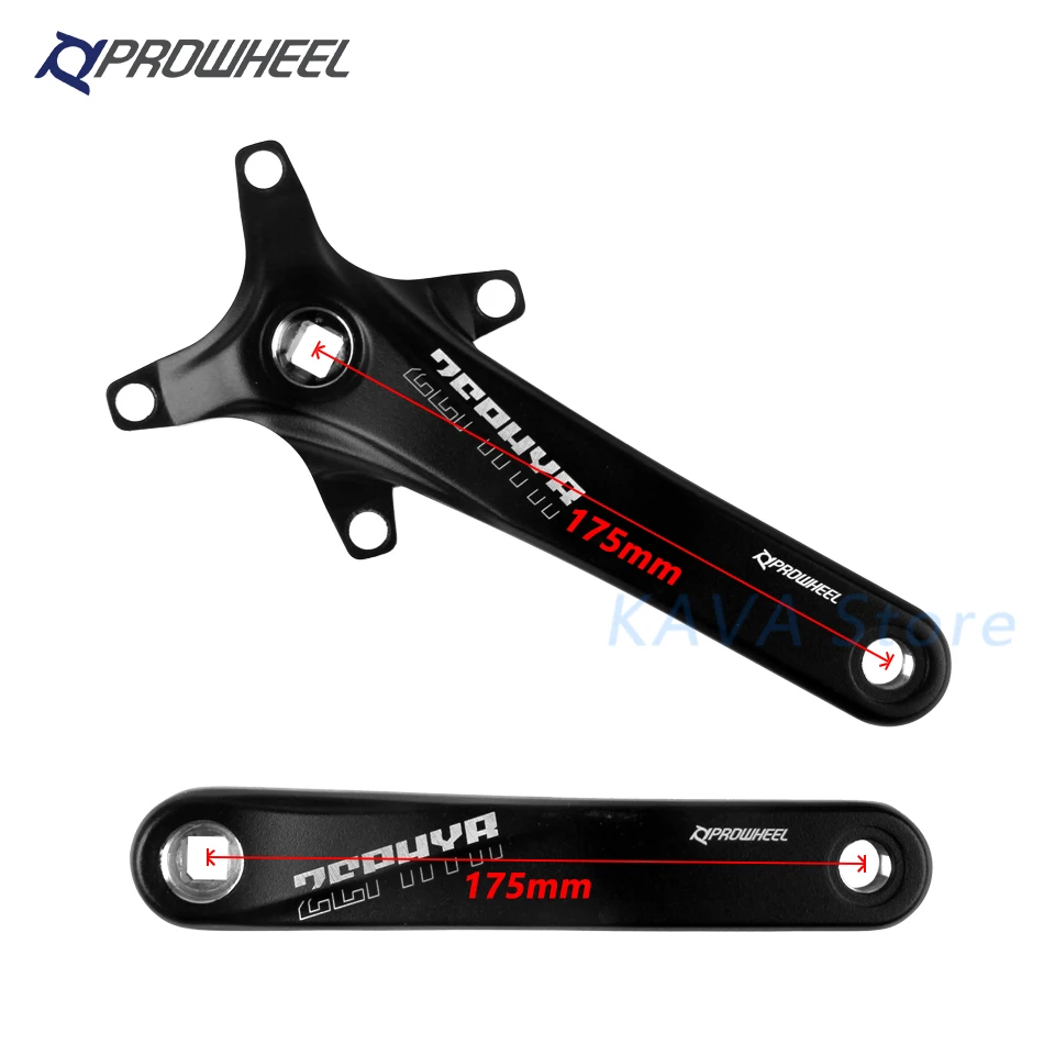 Prowheel Mountain Bike Square Hole Crankset 175 170mm MTB Bicycle Sprocket 38T 36T 34T 32T Narrow Wide Crown Bicycle Crank