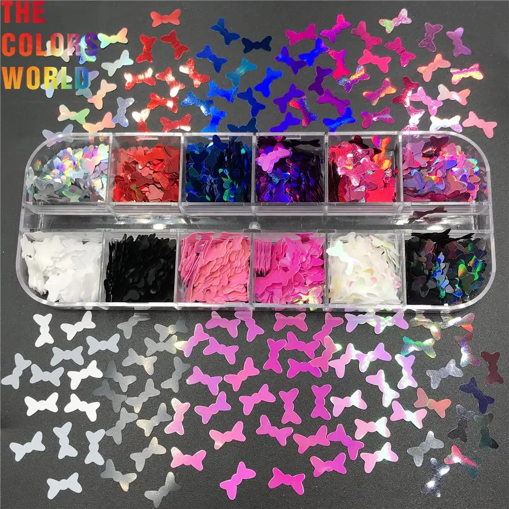 TCT-125 Bowknot Nail Glitter Nail Art Decoration Manicure Nagel Konst Tumbler Crafts DIY Festival Accessories Wholesale Supplier